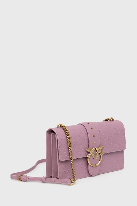 Kožená kabelka Pinko ružová