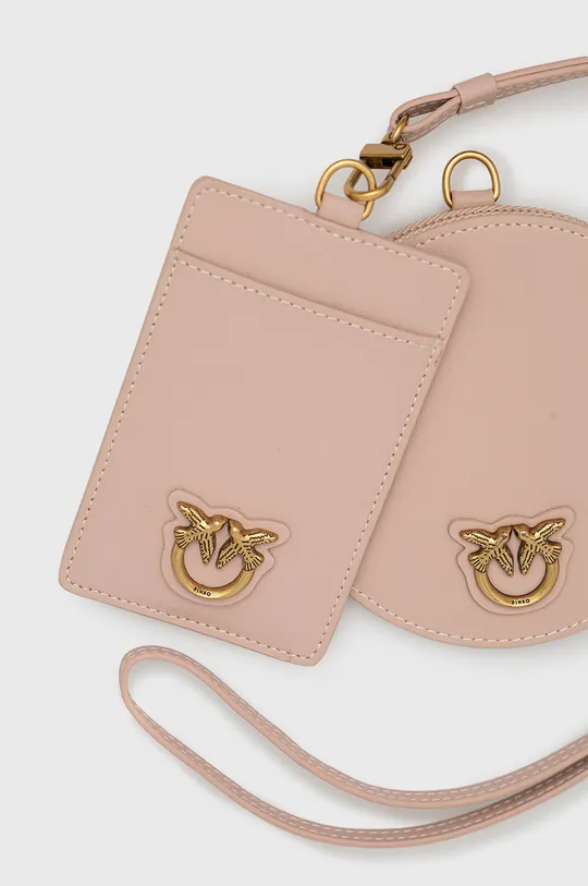 розовый Кожаные кошелёк и чехол для карт Pinko