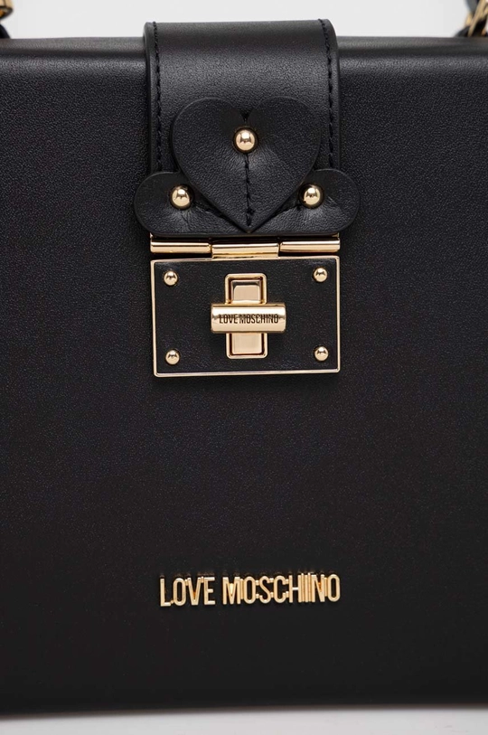 fekete Love Moschino bőr táska