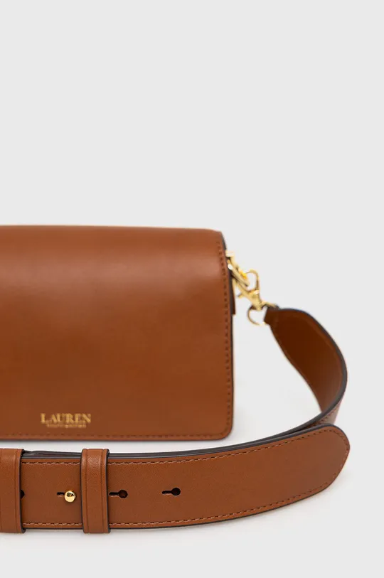 rjava Usnjena torbica Lauren Ralph Lauren