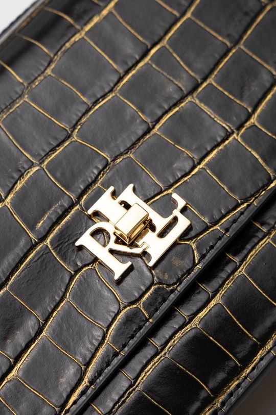 černá Kožená taška Lauren Ralph Lauren