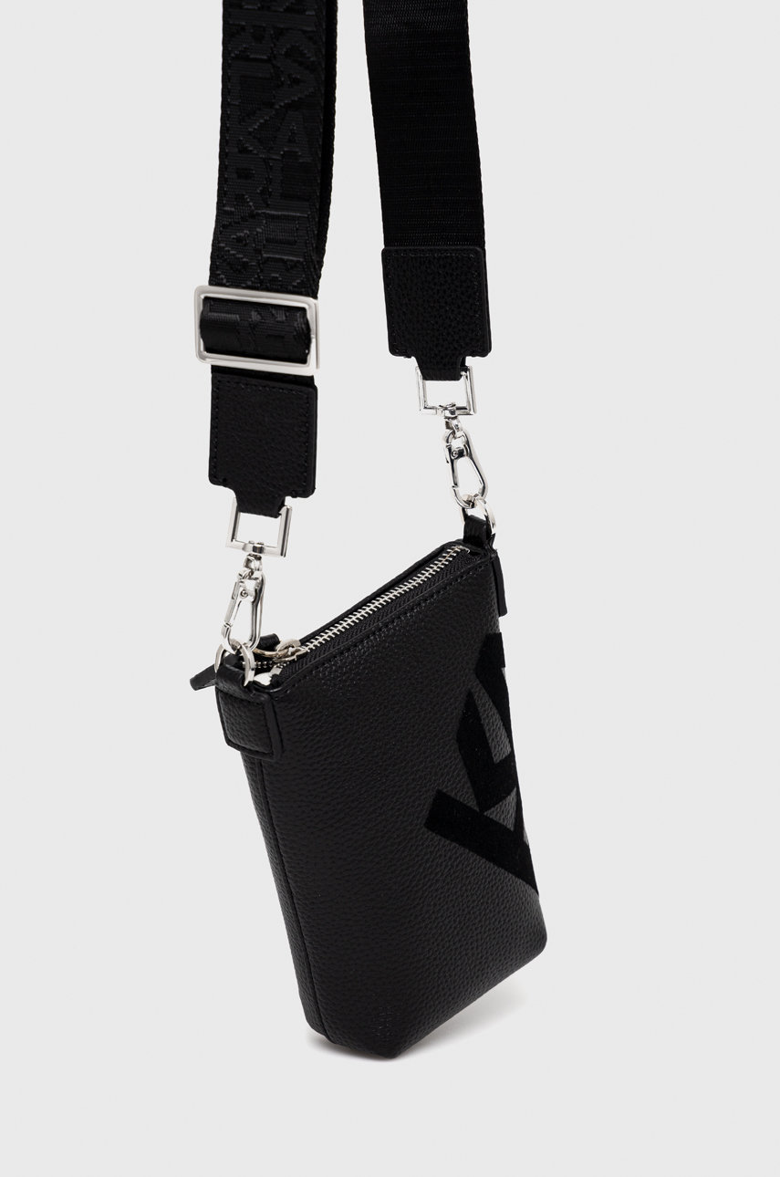 Кожаный чехол на телефон Karl Lagerfeld цвет чёрный | ANSWEAR.ua