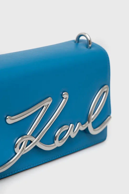 μπλε Δερμάτινη τσάντα Karl Lagerfeld