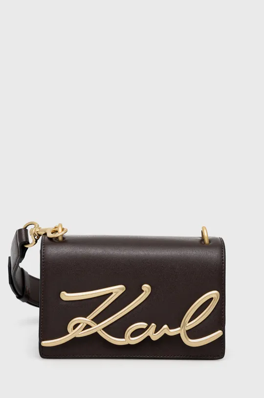 καφέ Δερμάτινη τσάντα Karl Lagerfeld Γυναικεία