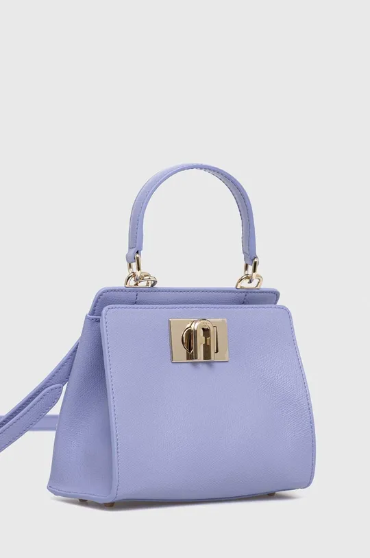 Usnjena torbica Furla 1927 vijolična