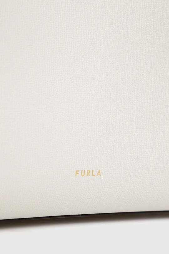 λευκό Δερμάτινη τσάντα Furla Dara