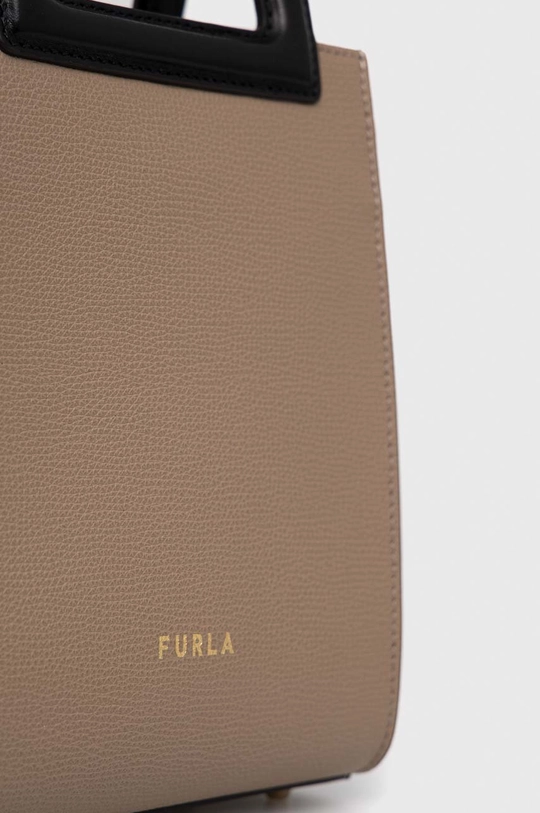 καφέ Δερμάτινη τσάντα Furla