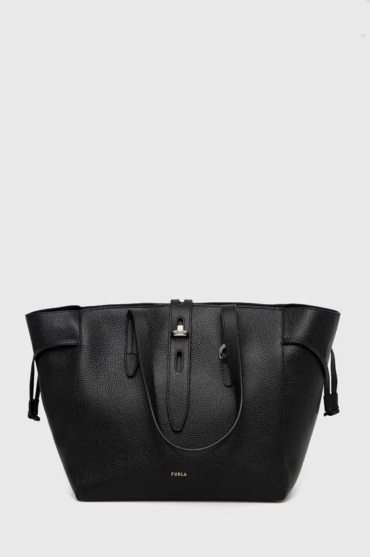 μαύρο δερμάτινη τσάντα Furla net Γυναικεία