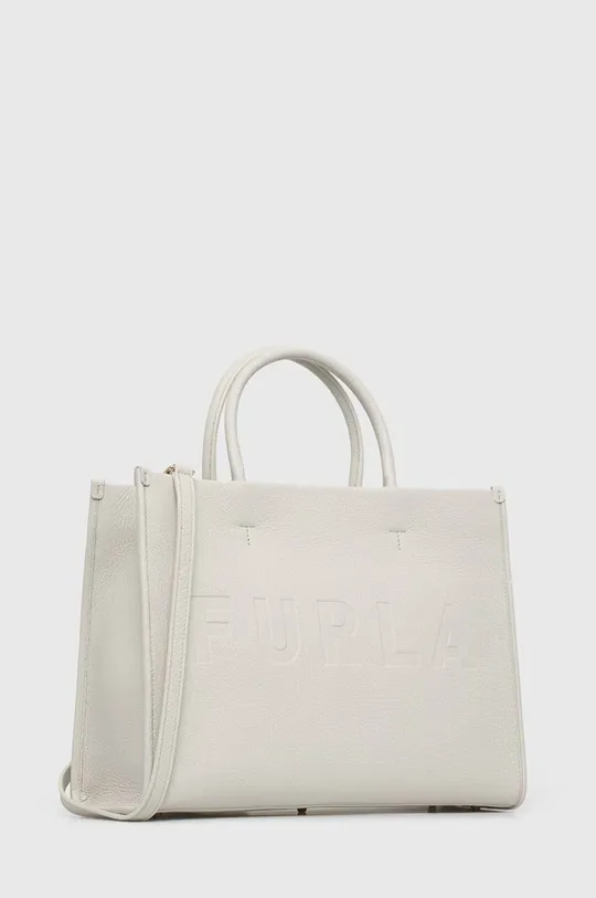 Δερμάτινη τσάντα Furla λευκό