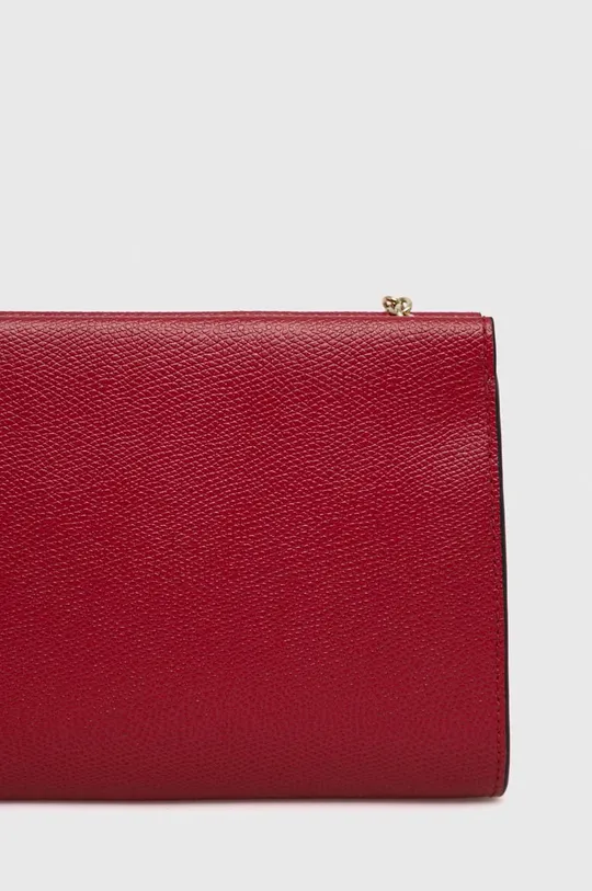 červená kožená listová kabelka Furla camelia