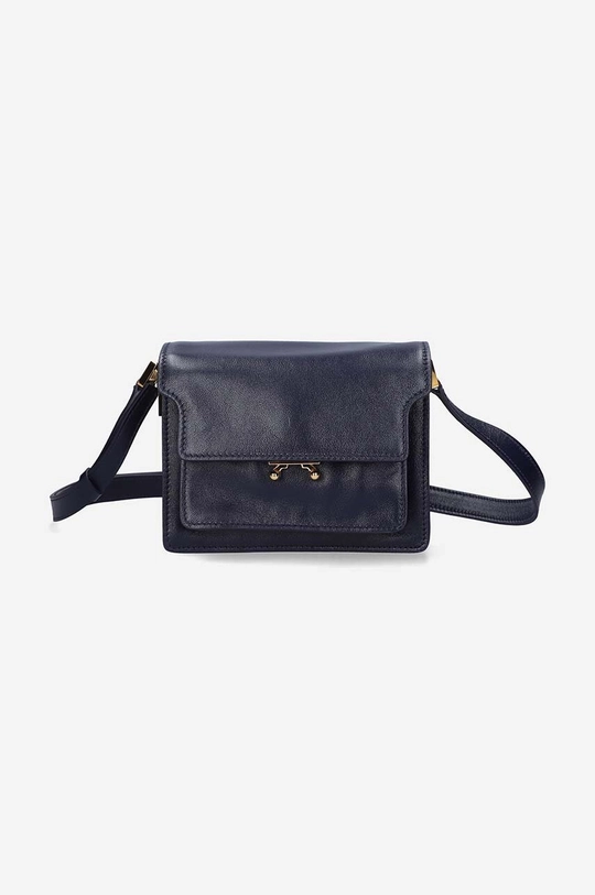 σκούρο μπλε Δερμάτινη τσάντα Marni Marni Shoulder Bag SBMP0075Y0 P2644 Γυναικεία