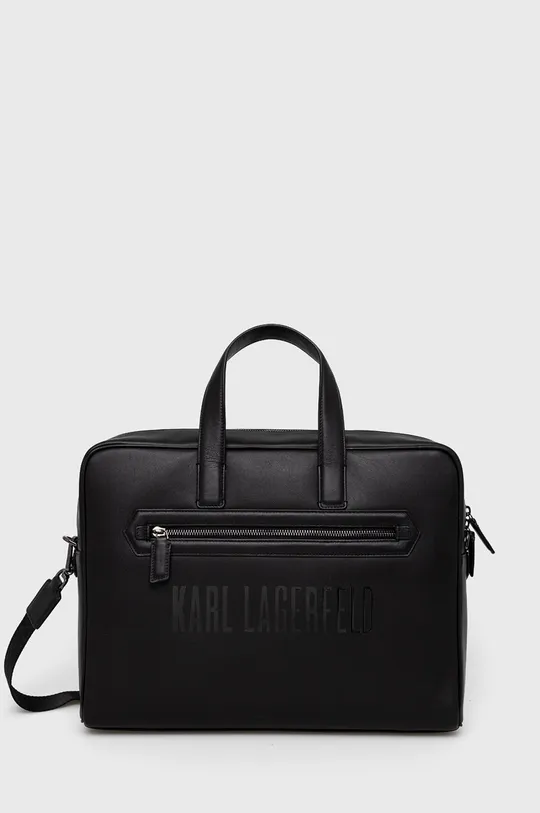 czarny Karl Lagerfeld torba skórzana Męski