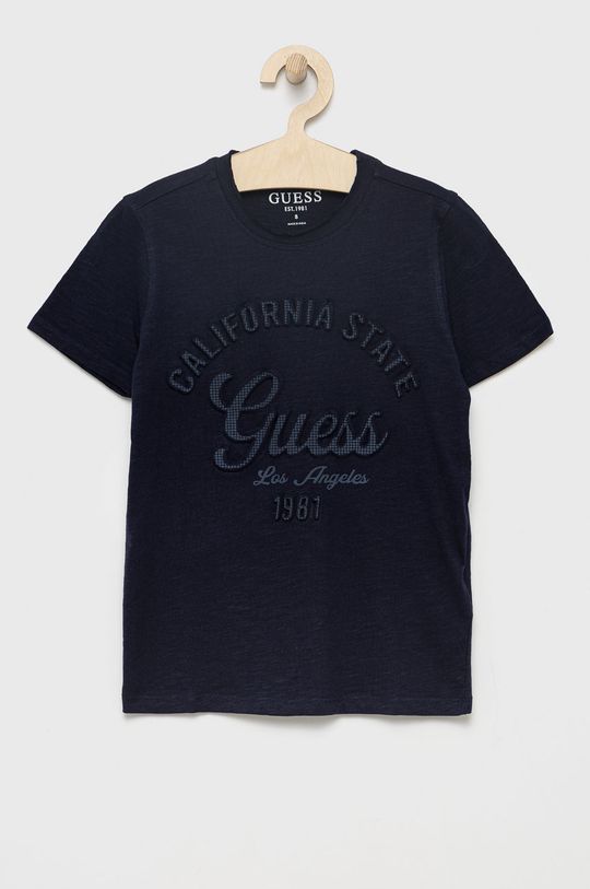 námořnická modř Dětské bavlněné tričko Guess Chlapecký