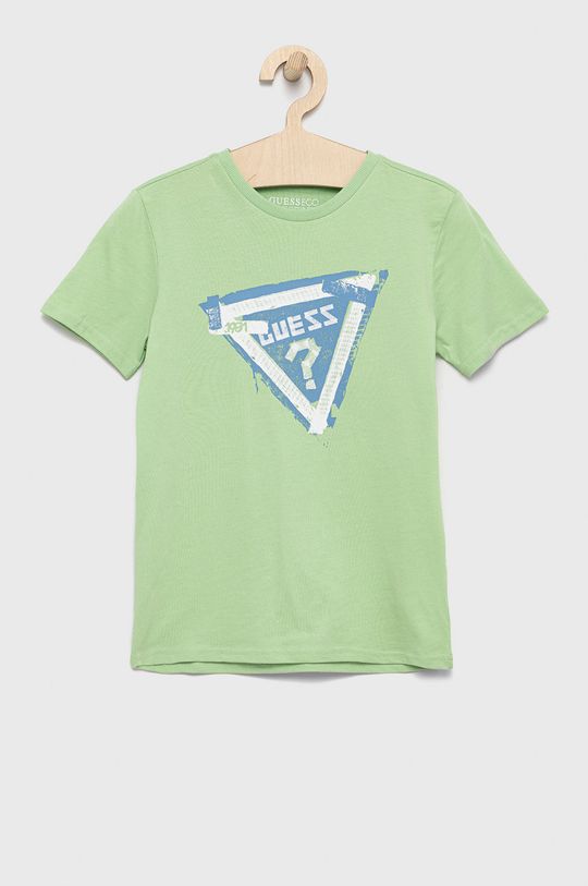 zelená Dětské bavlněné tričko Guess Chlapecký