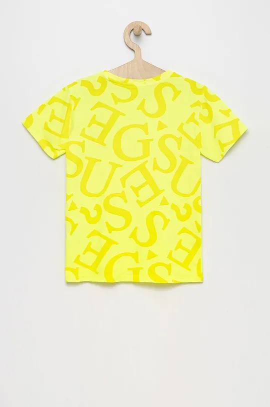 Otroški bombažen t-shirt Guess rumena
