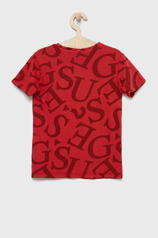 Otroški bombažen t-shirt Guess rdeča