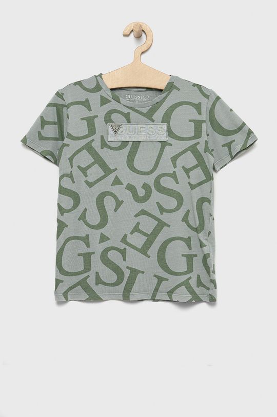 zelená Dětské bavlněné tričko Guess Chlapecký