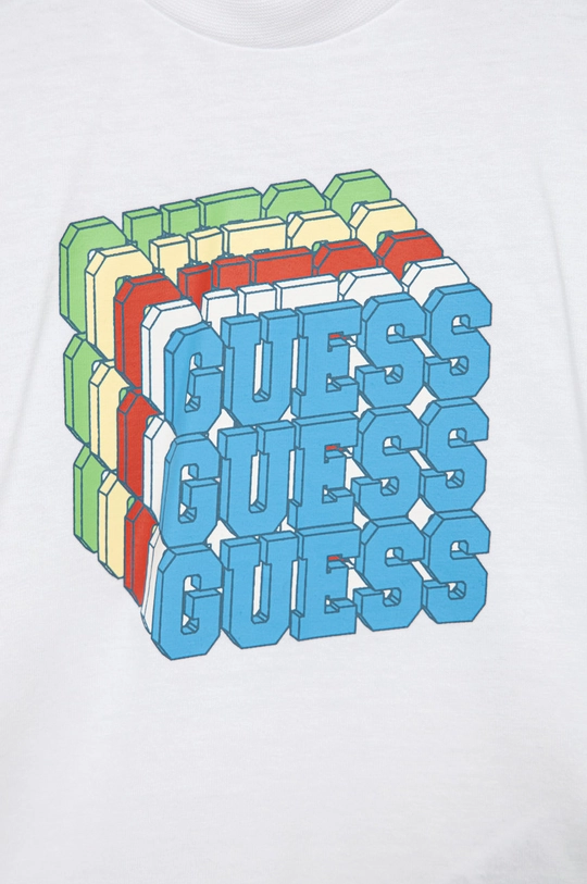 Guess t-shirt bawełniany dziecięcy 100 % Bawełna