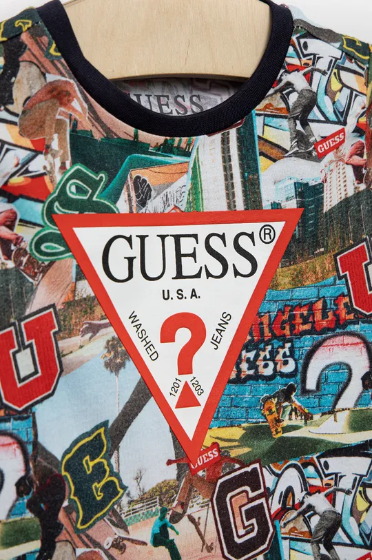 Παιδικό βαμβακερό μπλουζάκι Guess  100% Βαμβάκι