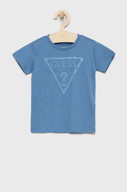 ανοιχτό μπλε Παιδικό βαμβακερό μπλουζάκι Guess Για αγόρια