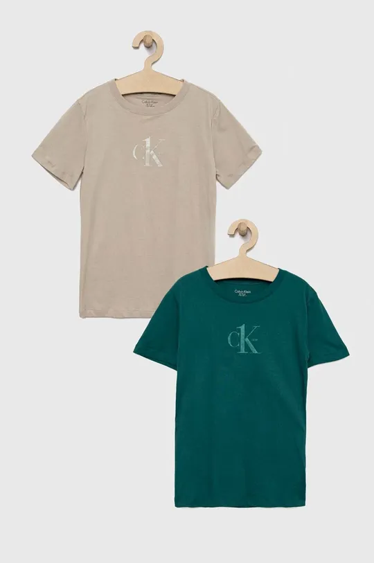 πράσινο Παιδικό βαμβακερό μπλουζάκι Calvin Klein Underwear 2-pack Για αγόρια