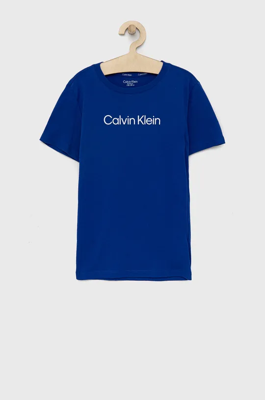Παιδικό βαμβακερό μπλουζάκι Calvin Klein Underwear 2-pack σκούρο μπλε