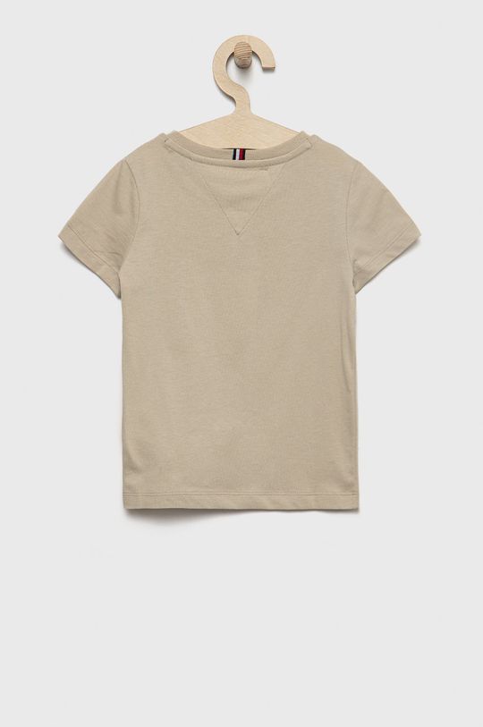 Dětské bavlněné tričko Tommy Hilfiger písková