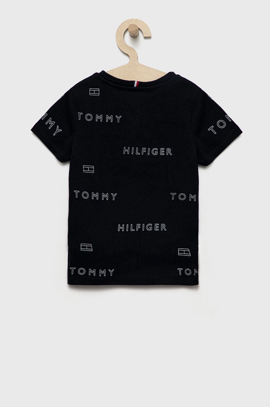 Παιδικό βαμβακερό μπλουζάκι Tommy Hilfiger σκούρο μπλε