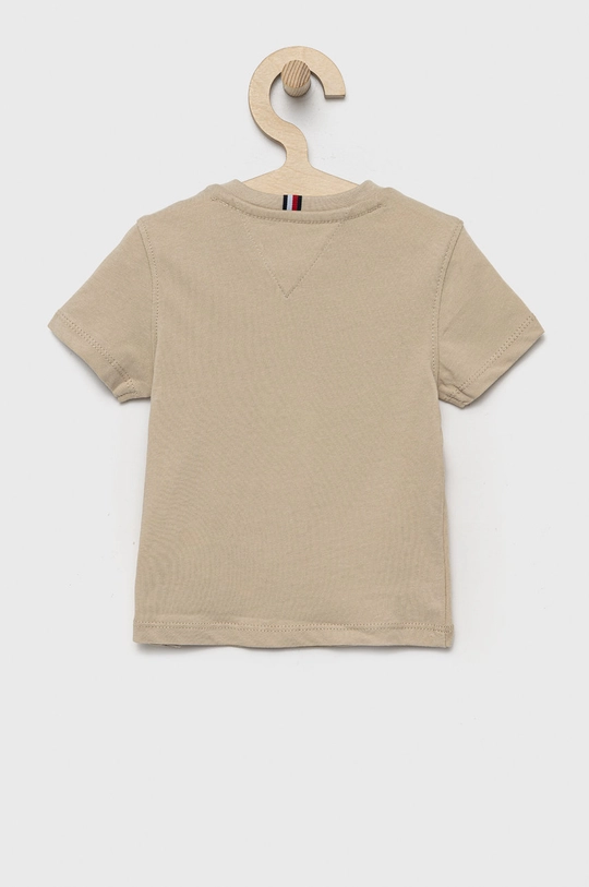 Tommy Hilfiger t-shirt bawełniany dziecięcy beżowy