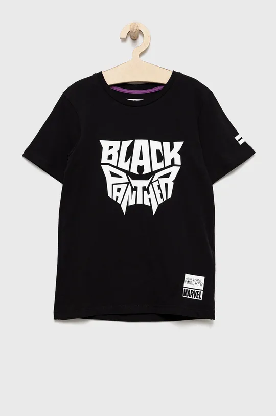 μαύρο Παιδικό βαμβακερό μπλουζάκι Jack & Jones Για αγόρια