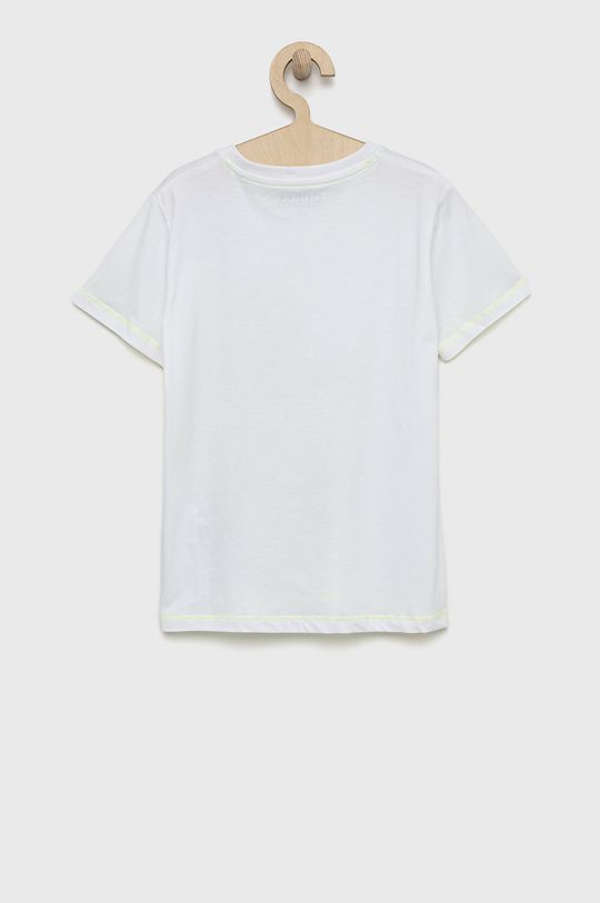 Детска памучна тениска Guess бял