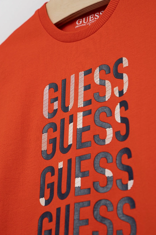 Guess t-shirt bawełniany dziecięcy 100 % Bawełna