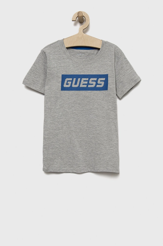 γκρί Παιδικό βαμβακερό μπλουζάκι Guess Για αγόρια