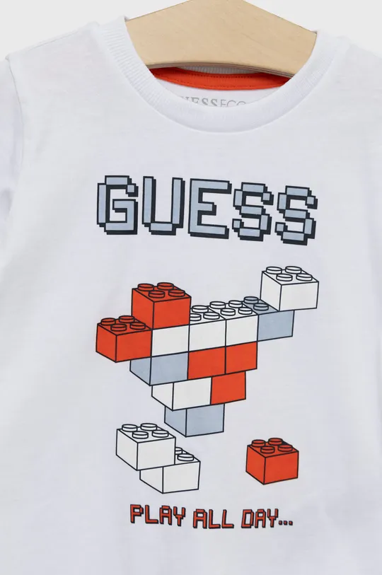 Παιδικό βαμβακερό μπλουζάκι Guess  100% Βαμβάκι