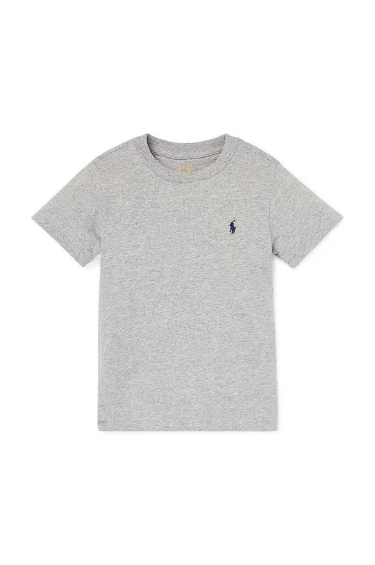 серый Детская хлопковая футболка Polo Ralph Lauren Для мальчиков