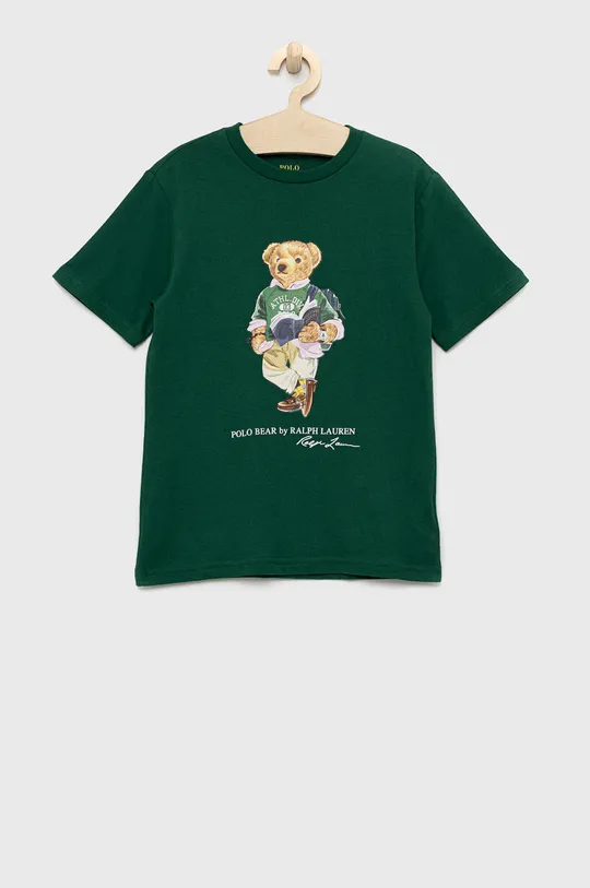 зелений Дитяча бавовняна футболка Polo Ralph Lauren Для хлопчиків