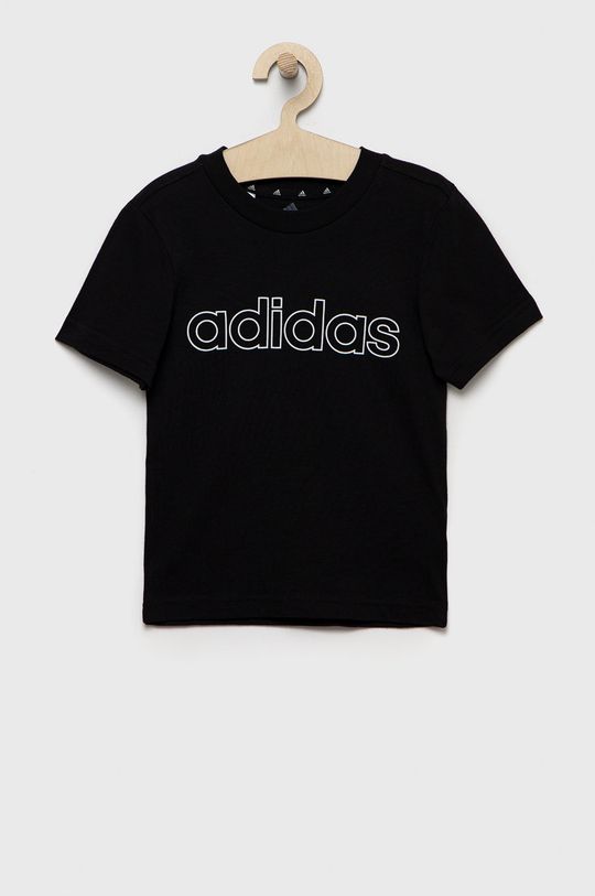 černá Dětské bavlněné tričko adidas Chlapecký