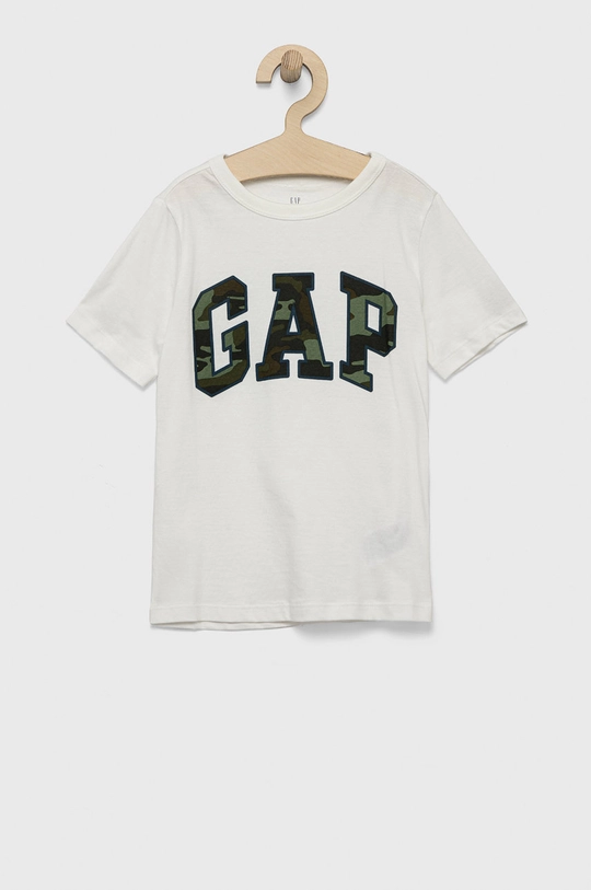 biały GAP t-shirt bawełniany dziecięcy Chłopięcy