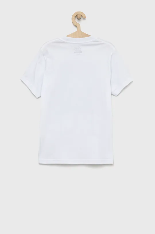 Παιδικό βαμβακερό μπλουζάκι Vans λευκό