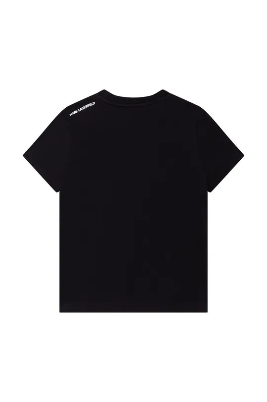 Детская хлопковая футболка Karl Lagerfeld чёрный