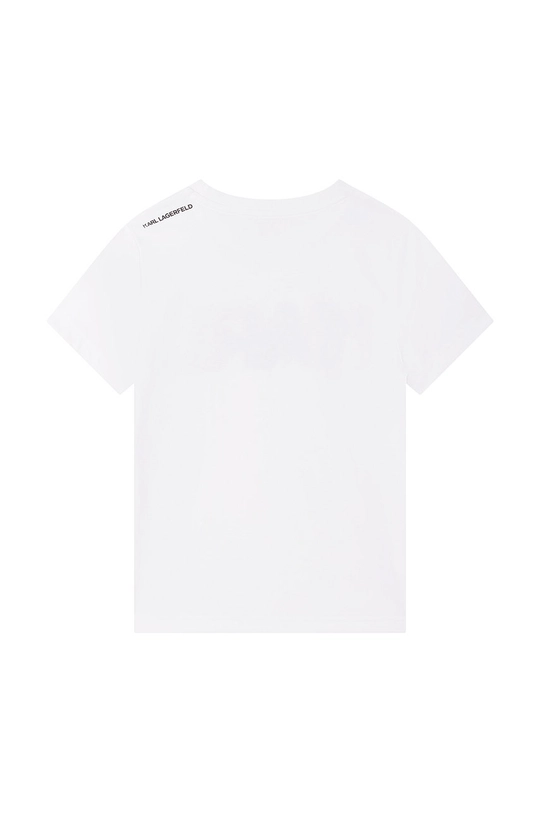 Karl Lagerfeld t-shirt bawełniany dziecięcy biały