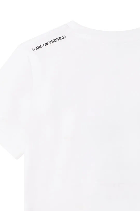 λευκό Παιδικό βαμβακερό μπλουζάκι Karl Lagerfeld