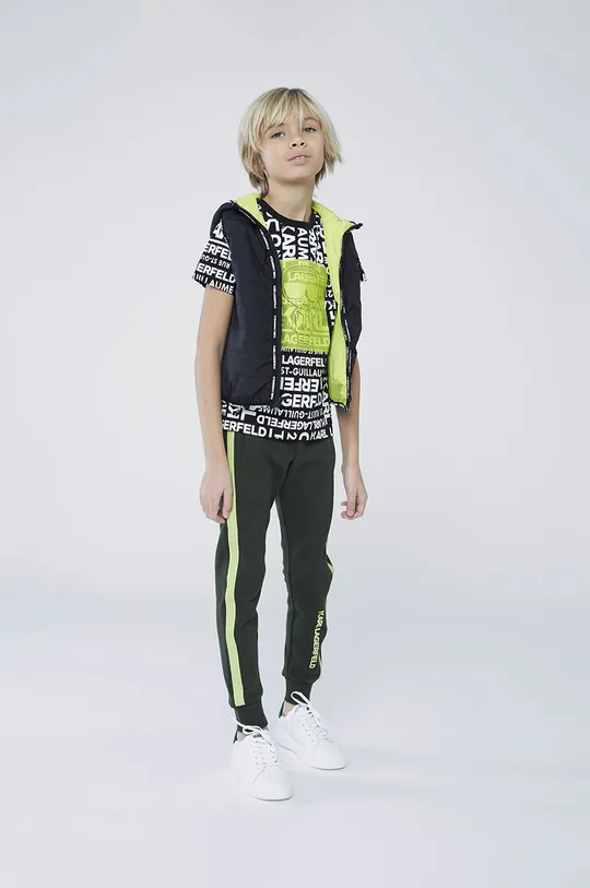 multicolor Karl Lagerfeld t-shirt bawełniany dziecięcy Chłopięcy
