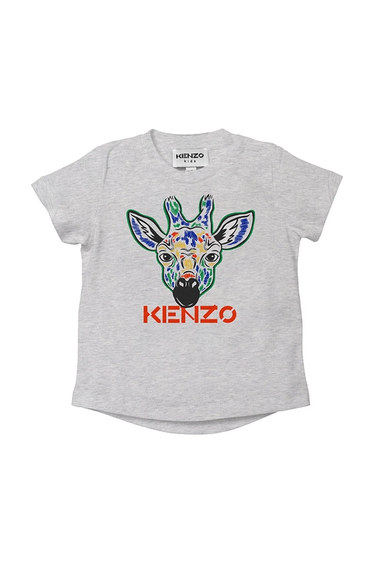 szary Kenzo Kids t-shirt bawełniany dziecięcy Chłopięcy