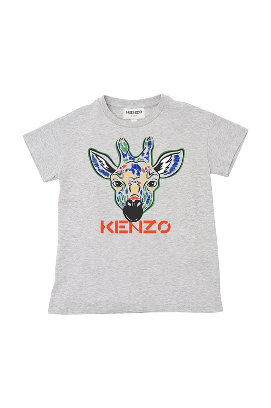 szary Kenzo Kids t-shirt bawełniany dziecięcy Chłopięcy