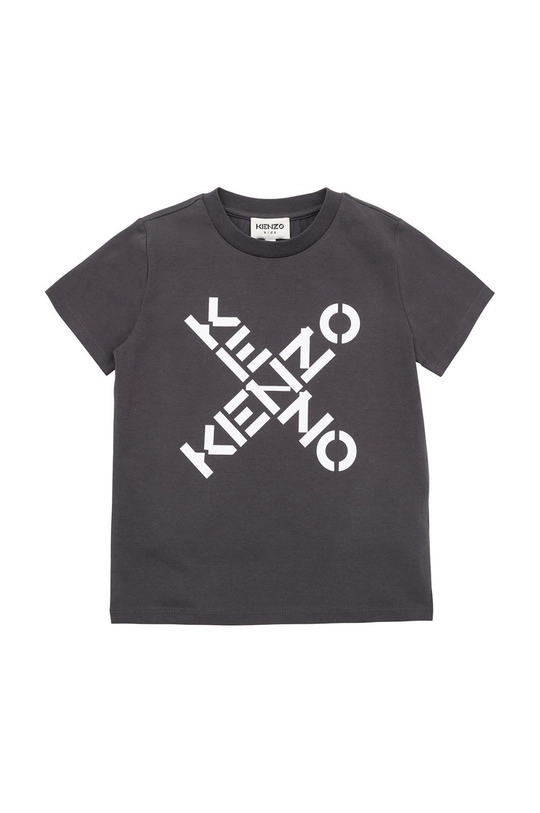 szary Kenzo Kids t-shirt bawełniany dziecięcy Chłopięcy