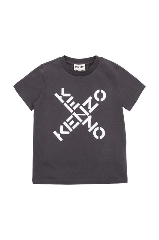 szary Kenzo Kids t-shirt bawełniany dziecięcy Chłopięcy