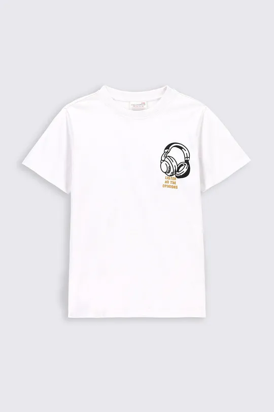 bijela Dječja pamučna majica kratkih rukava Coccodrillo Za dječake