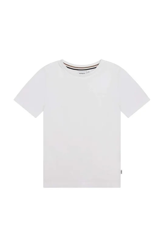 bijela Dječja pamučna majica kratkih rukava BOSS Za dječake