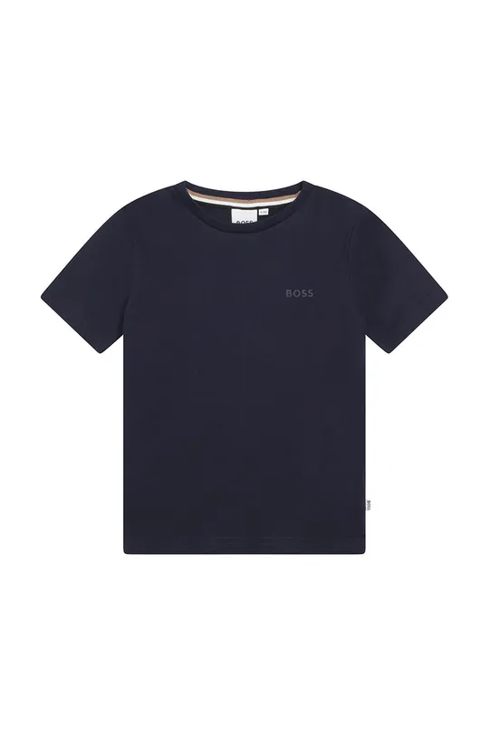 σκούρο μπλε Παιδικό βαμβακερό μπλουζάκι BOSS Για αγόρια